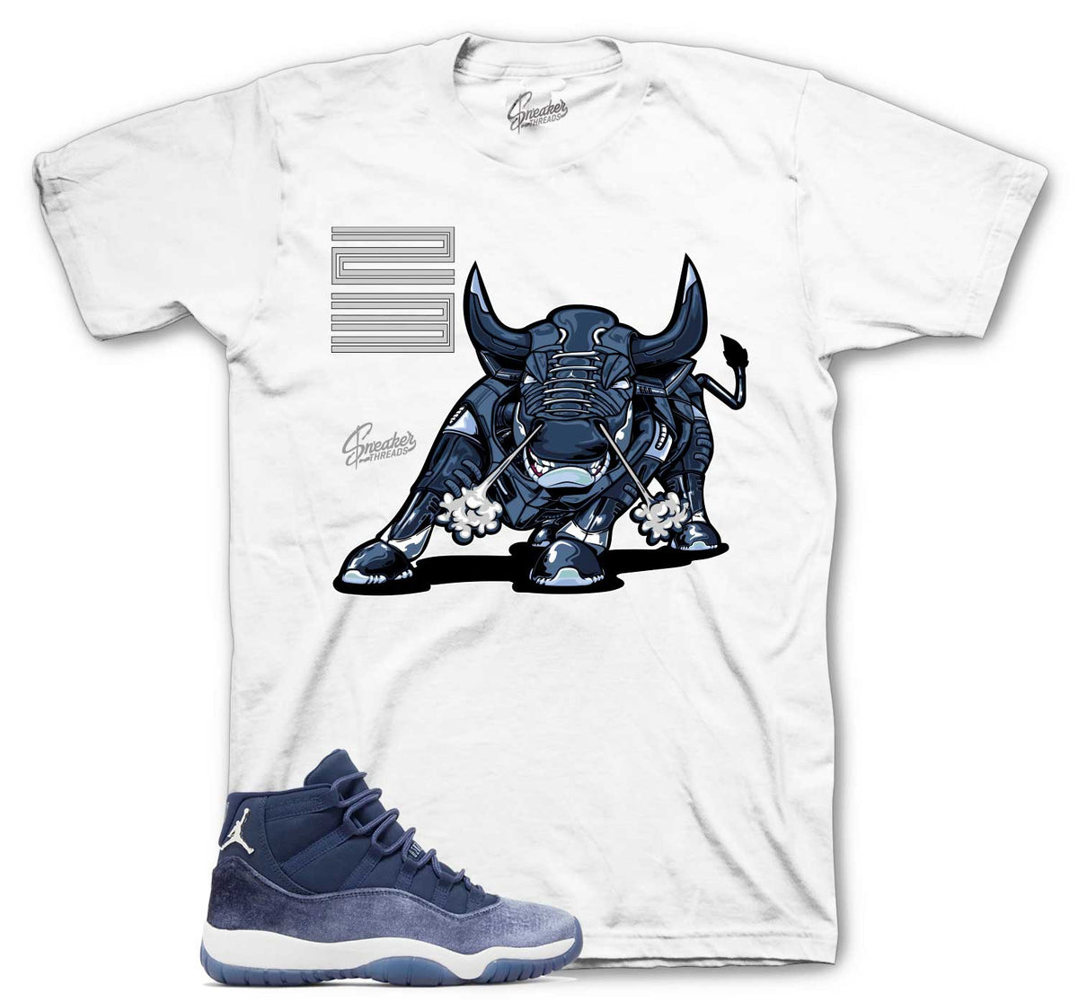 Retro 11 Midnight Navy Bull Shirt