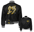 Retro 12 Black Taxi Checkered Satin Jacket