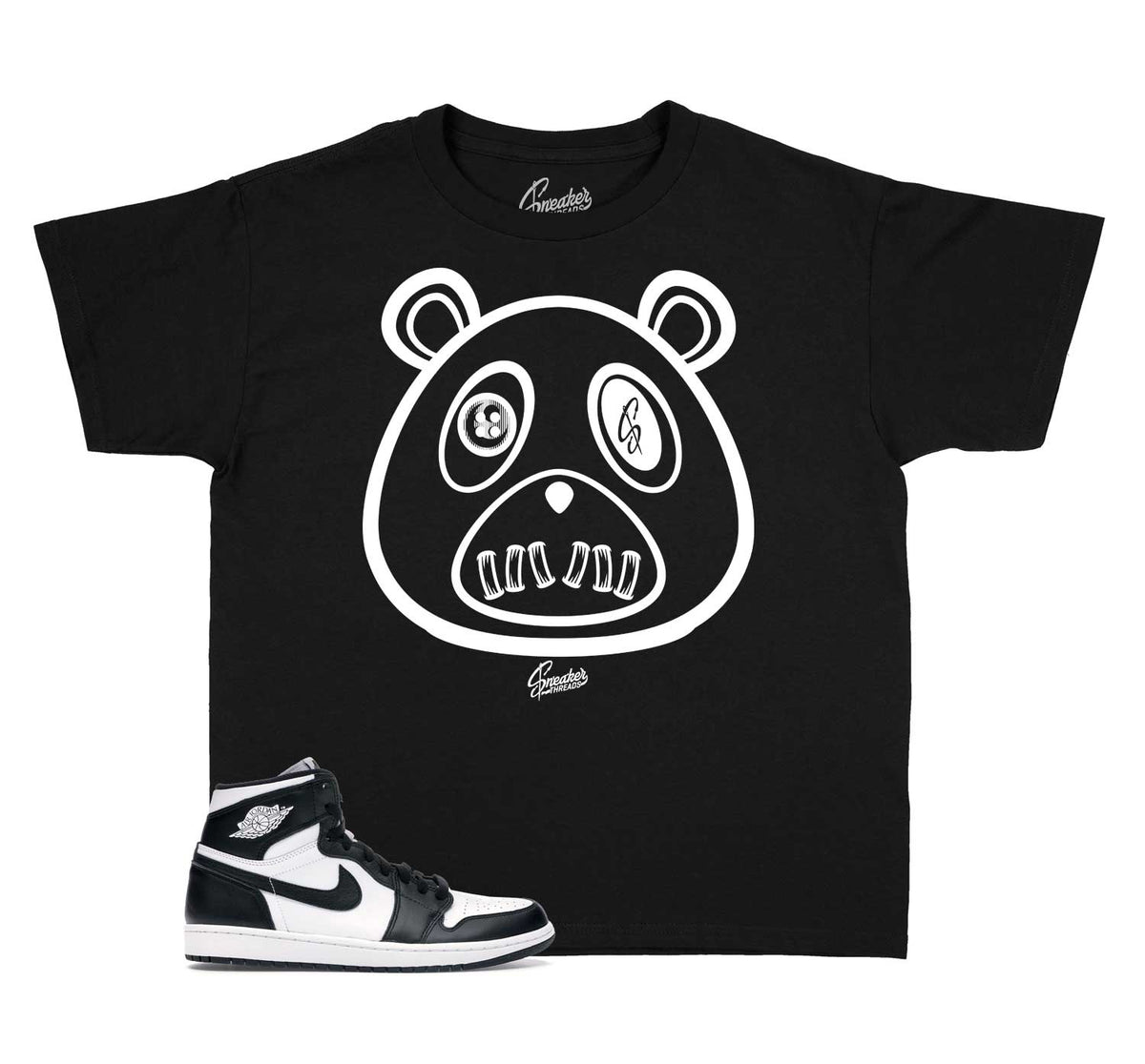 Kids - Black White 1 ST Bear Shirt