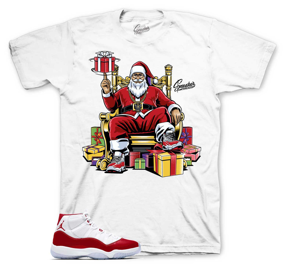 Retro 11 Cherry Santa Wish Shirt