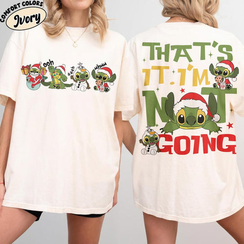 2 sided Disney Funny Stitch That's It I'm Not Going product image 1