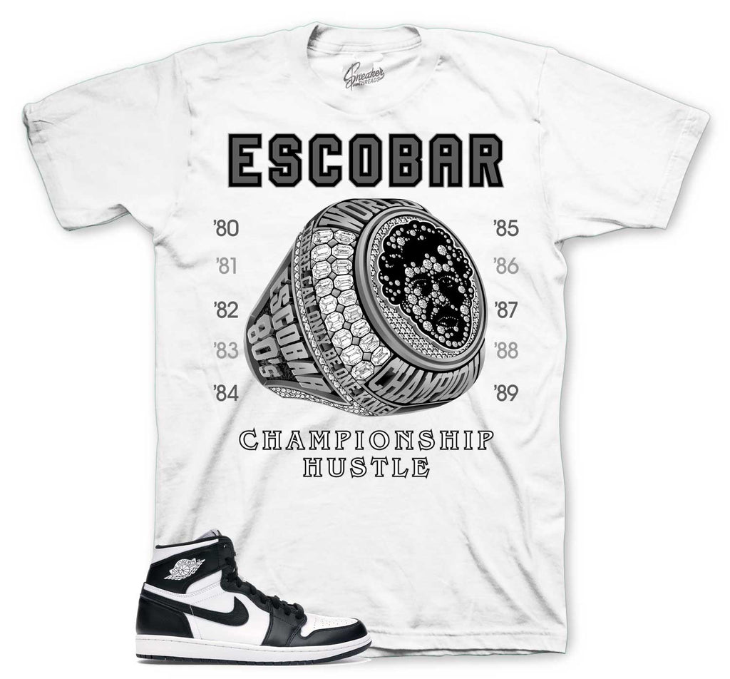 Retro 1 Black White Champ Hustle Shirt