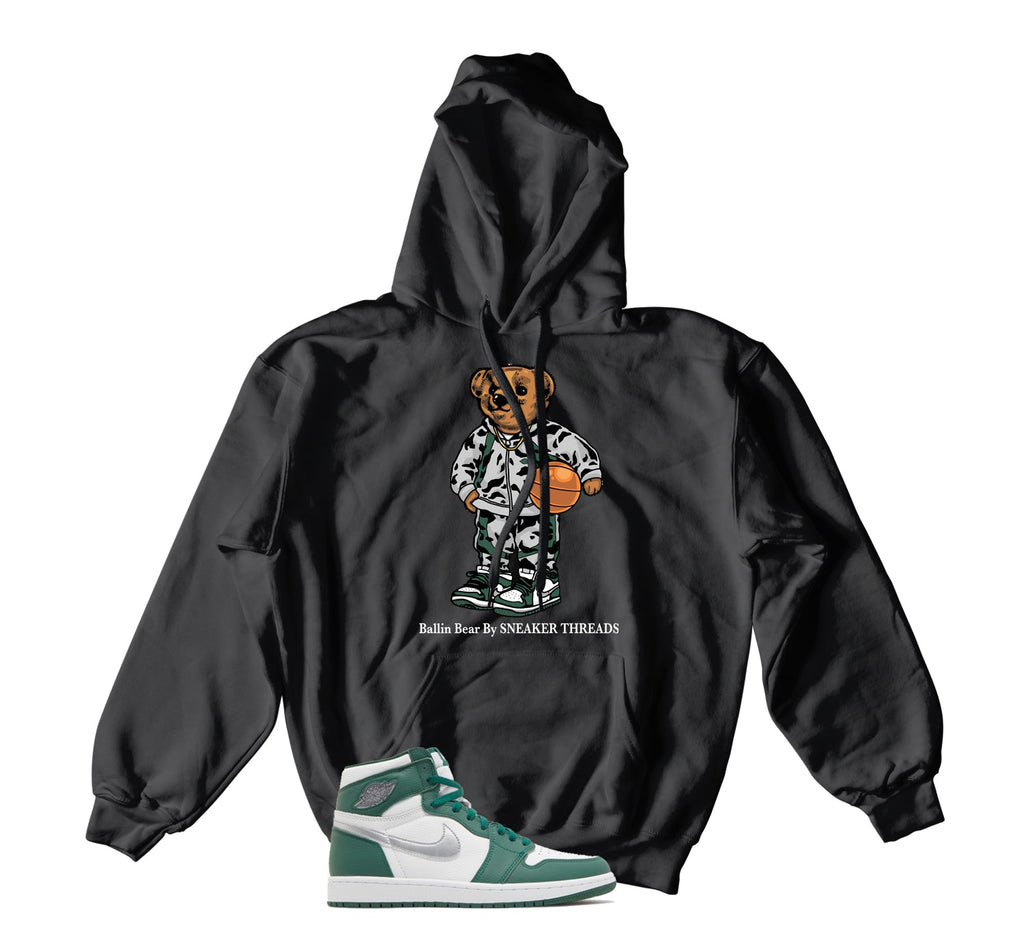 Retro 1 Gorge Green Ballin Bear Hoody