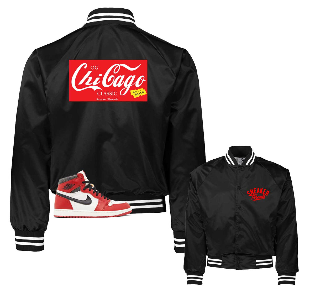Retro 1 Lost and Found Classic Satin Jacket