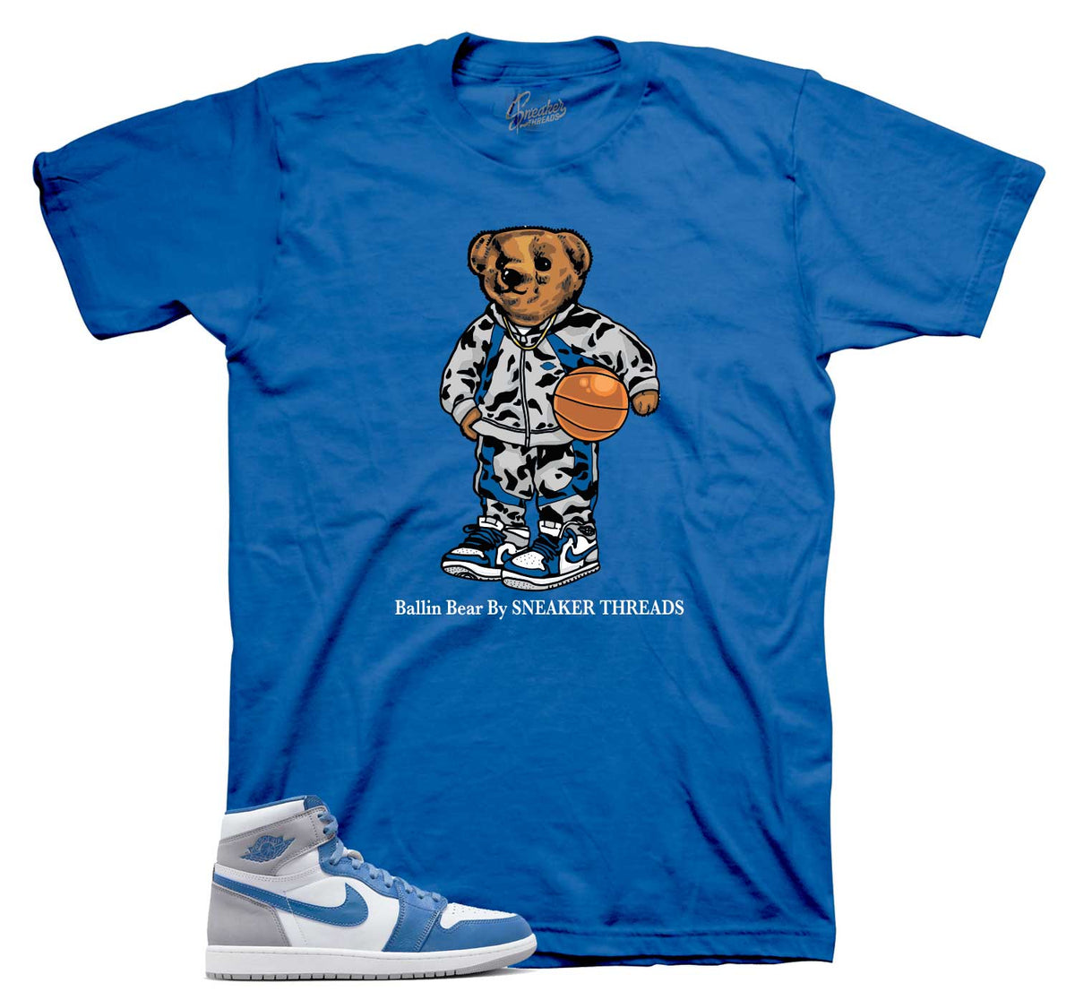 Retro 1 True Blue Ballin Bear Shirt