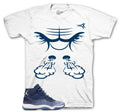 Retro 11 Midnight Navy Raging Face Shirt