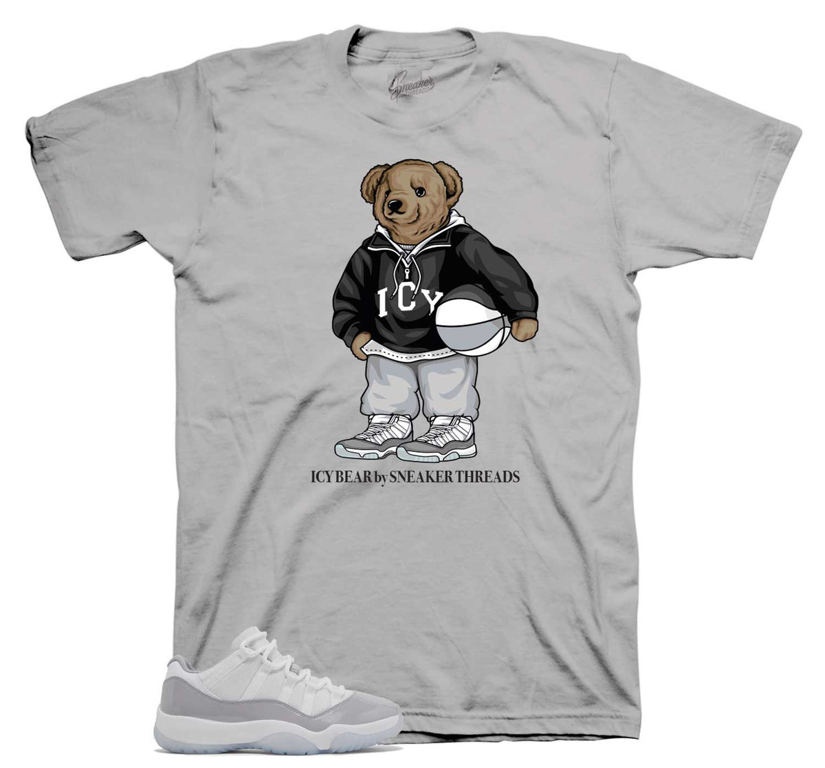 Retro 11 Cement Grey Icy Bear Shirt