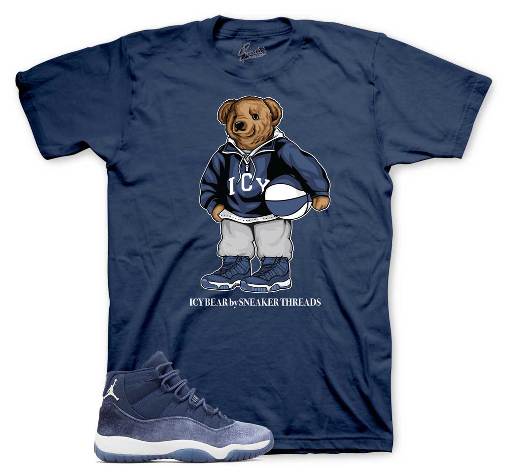 Retro 11 Midnight Navy Icy Bear Shirt
