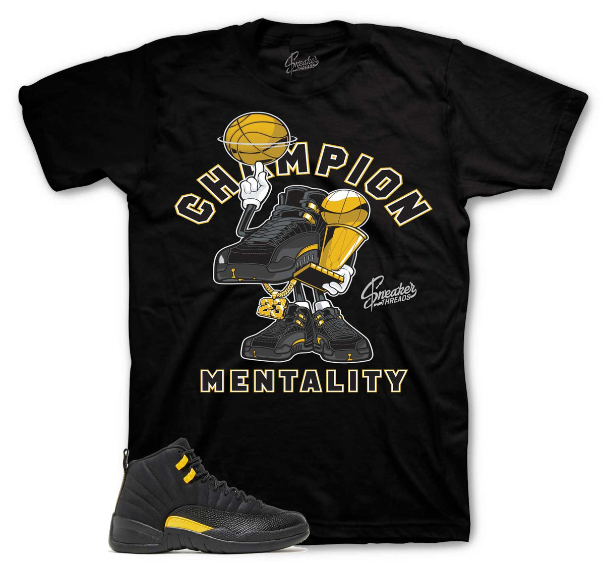 Retro 12 Black Taxi Champion Mentality Shirt