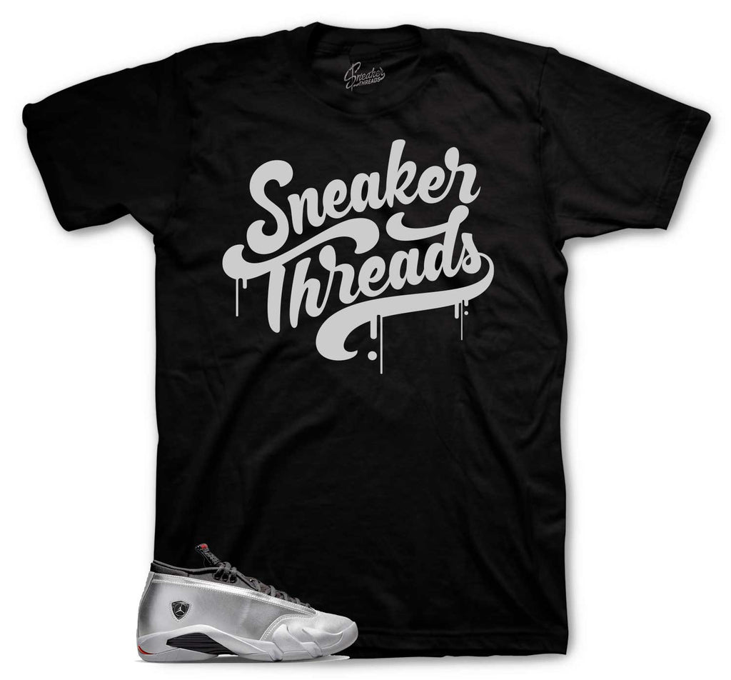 Retro 14 Metallic Silver ST Drip Shirt