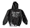 Retro 1 Black White Goat Hoody