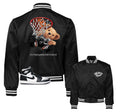 Retro 1 Black White Fly Bear Varsity Jacket