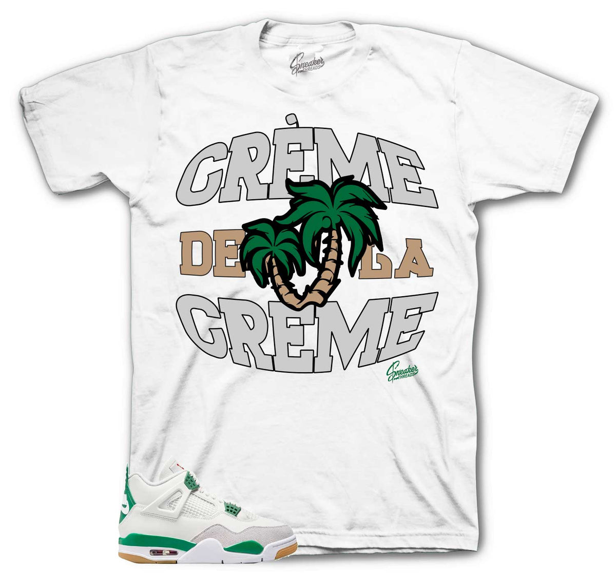 Retro 4 SB Pine Green Creme Shirt