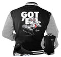 Retro 6 Metallic Silver Copped Em Jacket