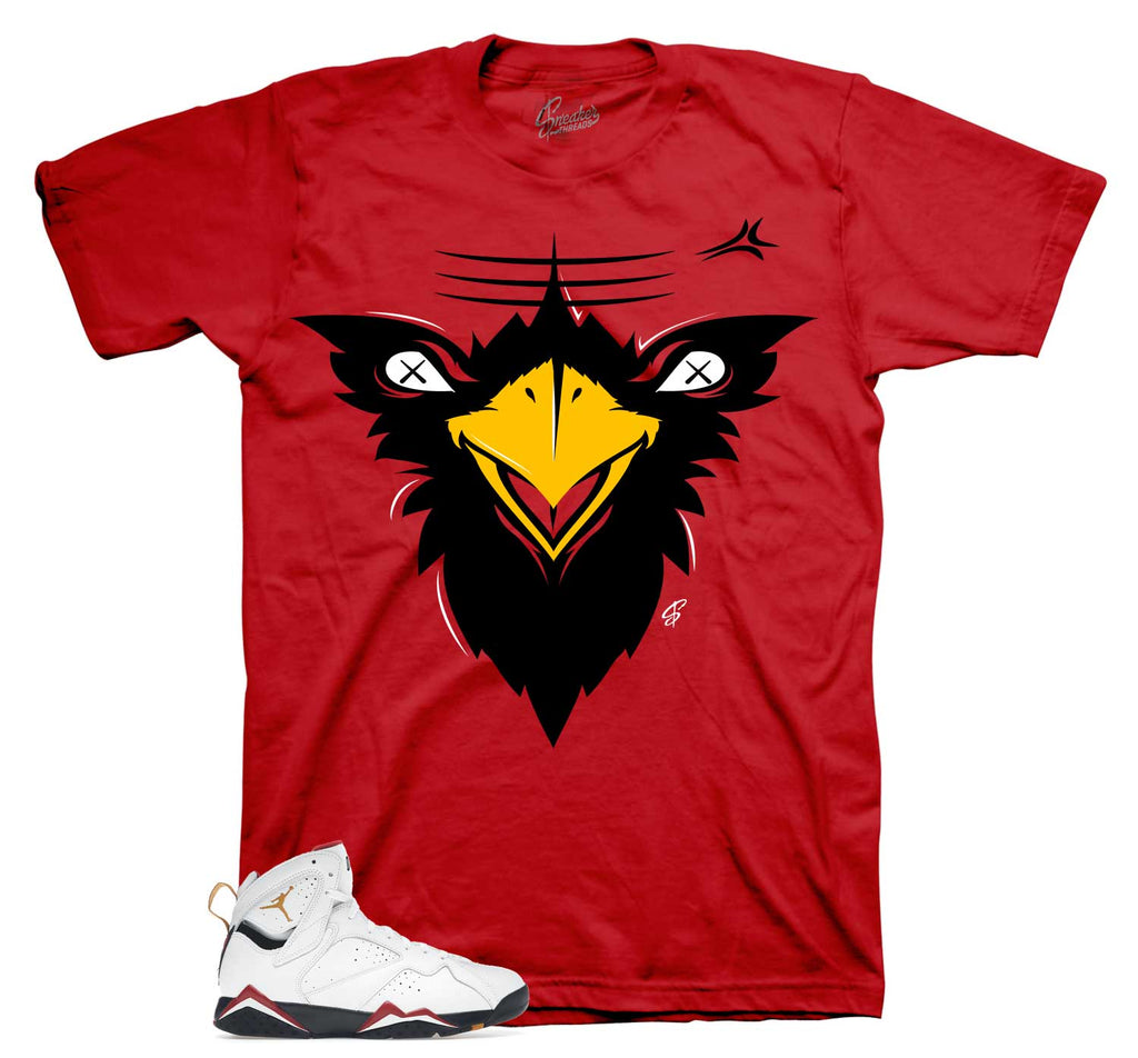 Retro 7 Cardinal Fly Face Shirt