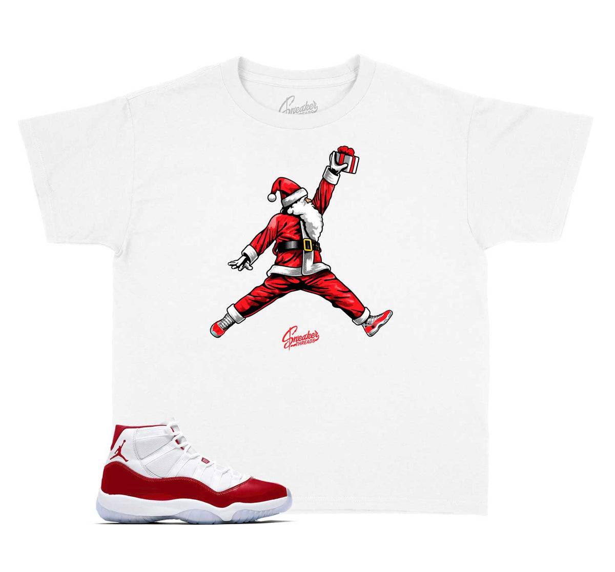 Kids - Cherry 11 Air Santa Shirt