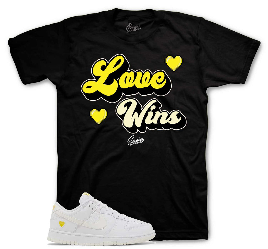 Dunk Low Yellow Heart Retro Love Shirt