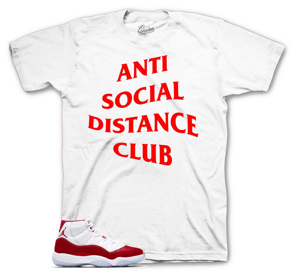Retro 11 Cherry Scoial Distance Shirt