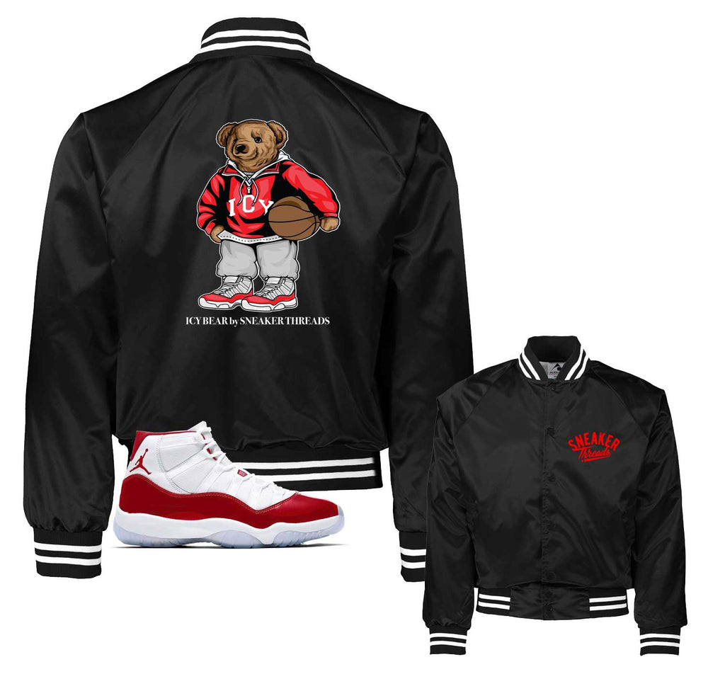 Retro 11 Cherry Icy Bear Satin Jacket
