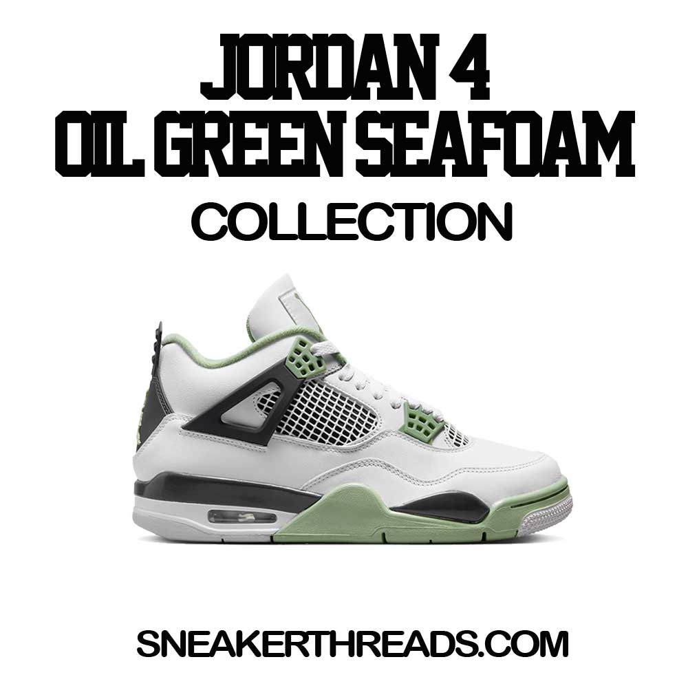 Retro 4 Oil Green Seafoam Fly Hustle Shirt