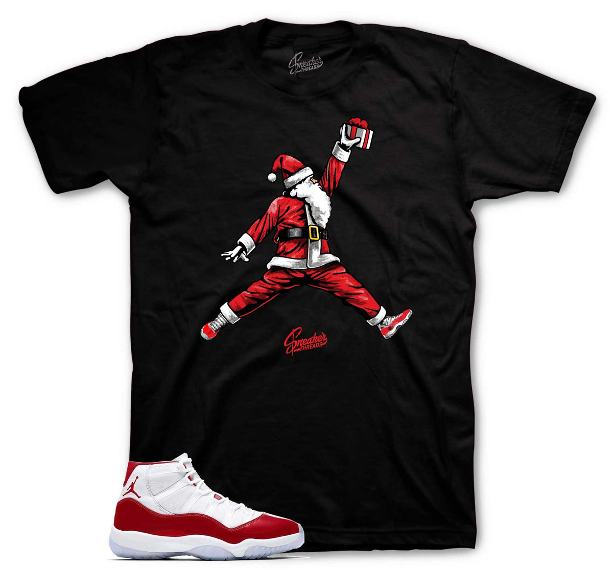 Retro 11 Cherry Air Santa Shirt