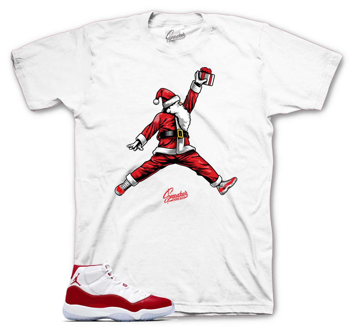 Retro 11 Cherry Air Santa Shirt