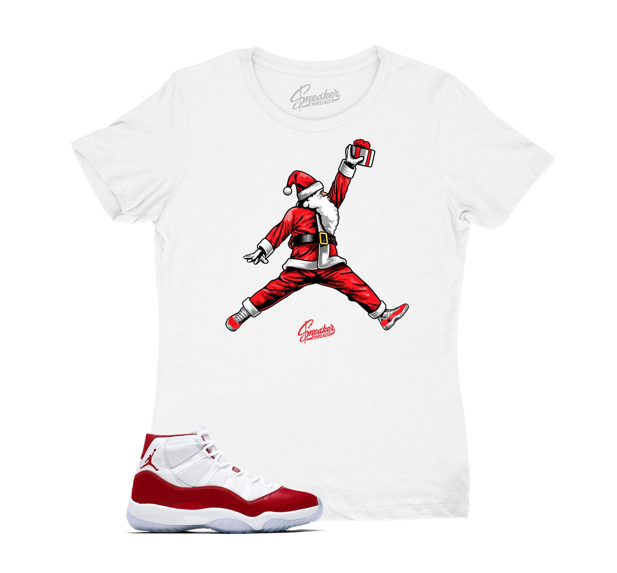 Womens - Cherry 11 Air Santa Shirt